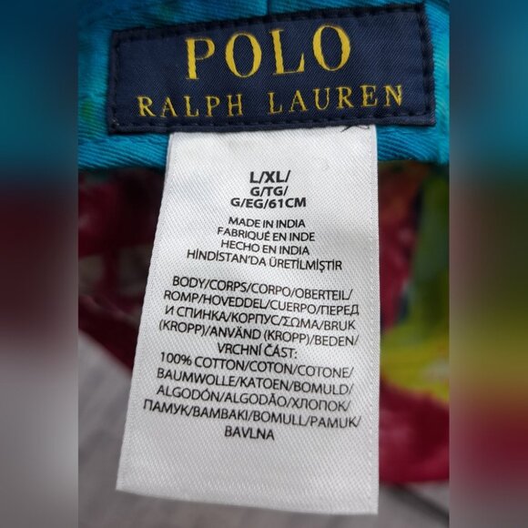 Polo Ralph Lauren Tie Dye Bucket Hat 61 CM  Large / XL Men Women Unisex - Picture 3 of 7